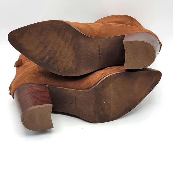 Chocolat Blu Bonita Brown Nubuck Booties Size 39 (9)  #1071 - Picture 7 of 9